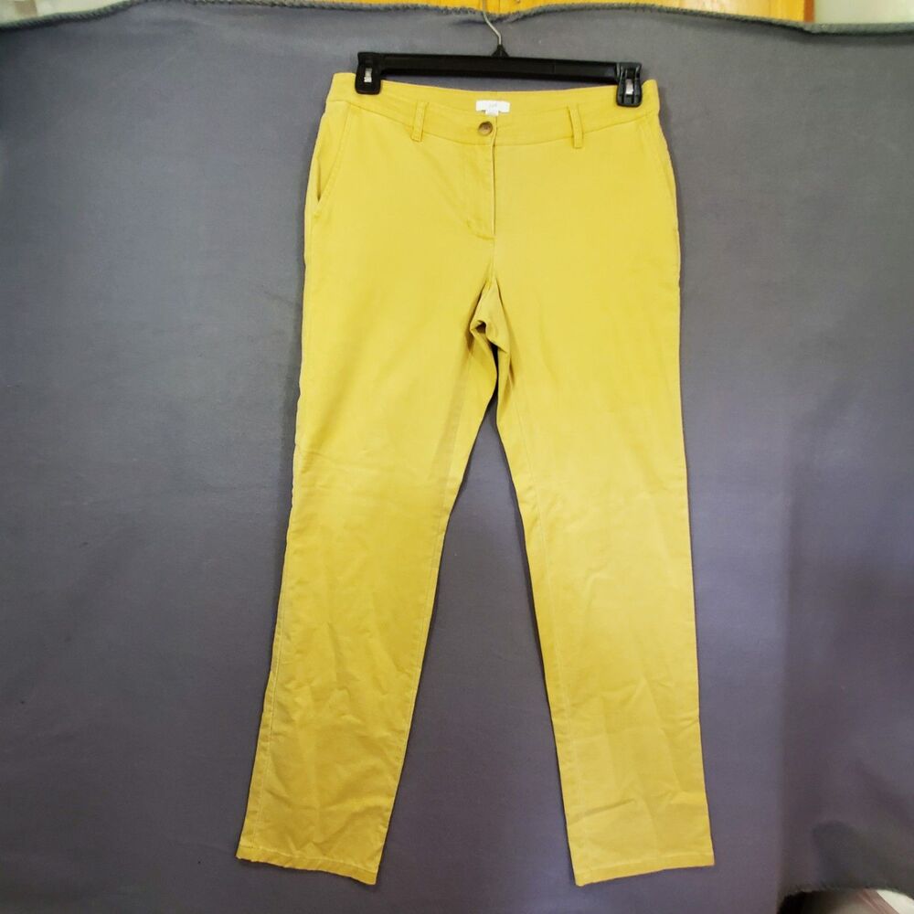 Jjill Pants Womens Size 4 Yellow Cotton Tencel Spandex Mix